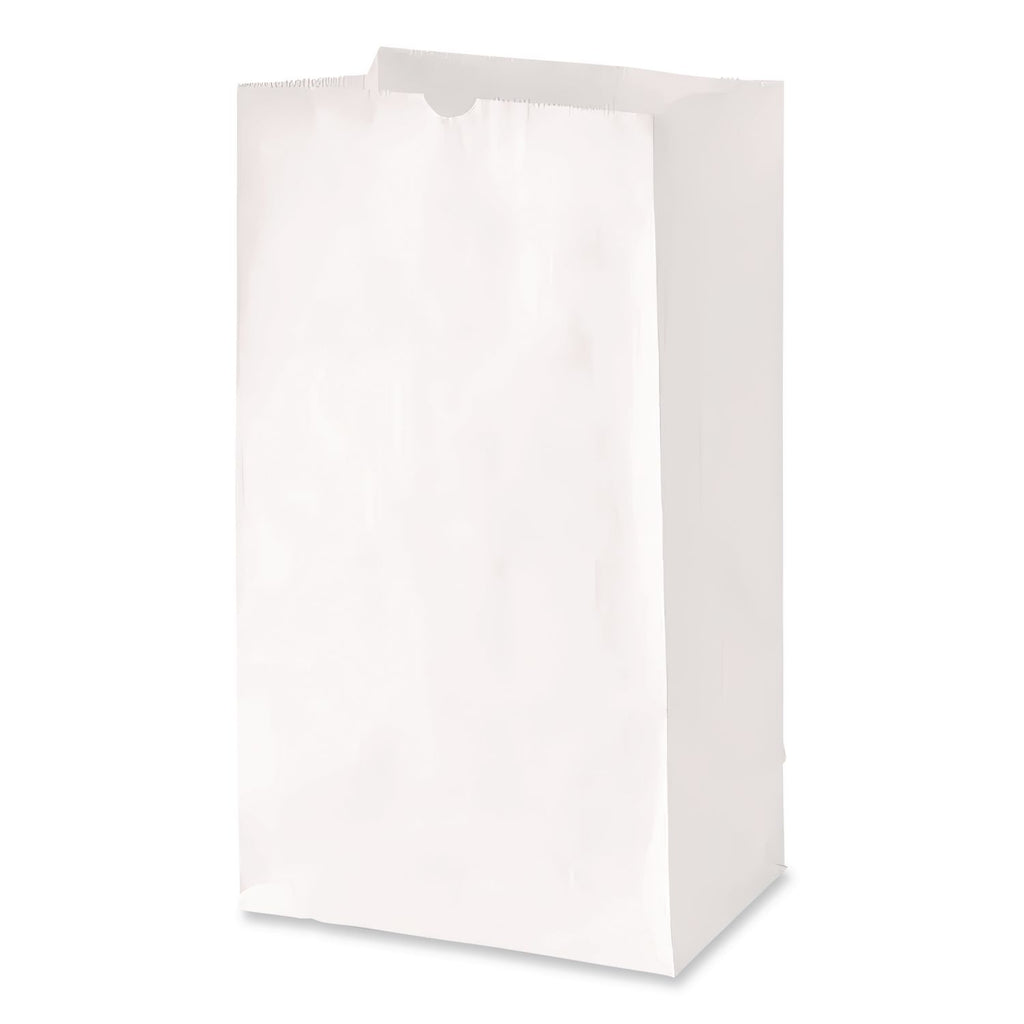Grocery Paper Bags, 40 lb Capacity, #20, 8.25" x 5.94" x 16.13", White, 500 Bags
