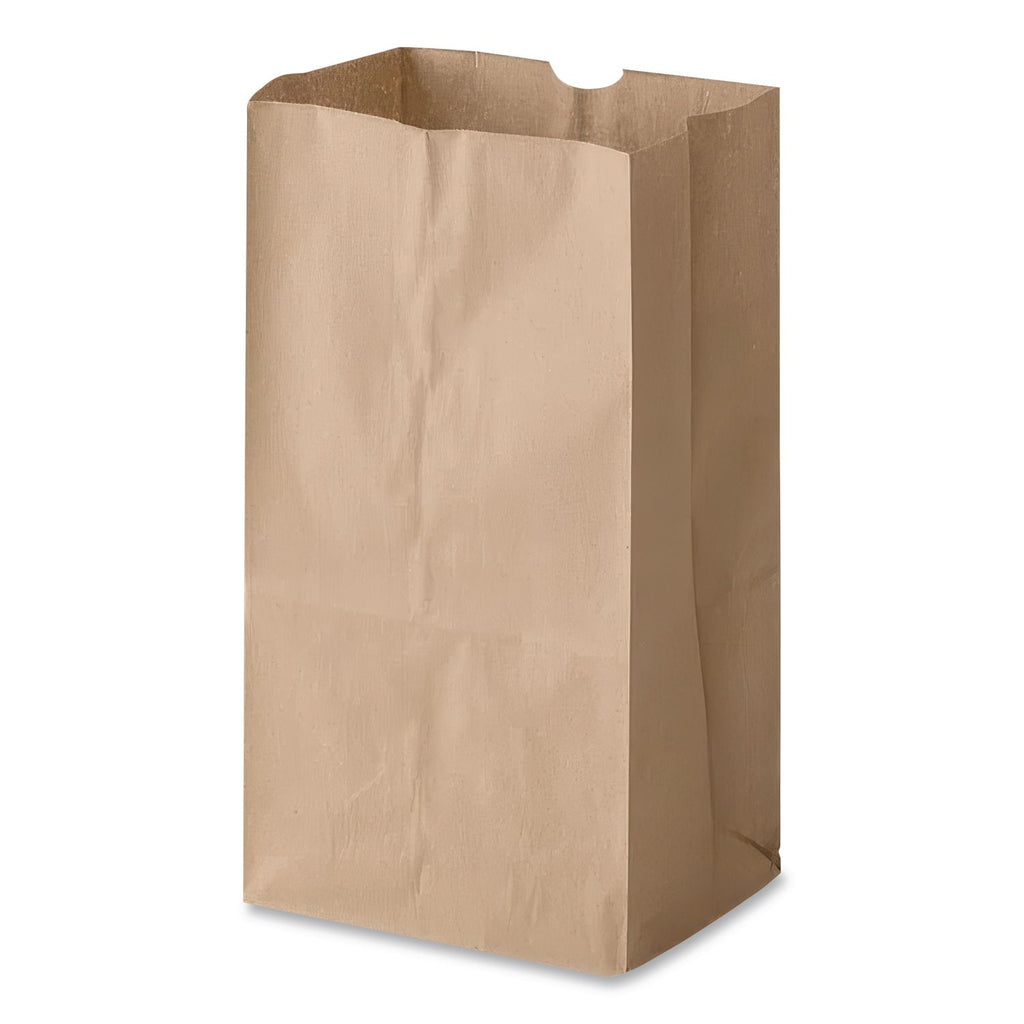 Grocery Paper Bags, 57 lb Capacity, #8, 6.13" x 4.17" x 12.44", Kraft, 500 Bags