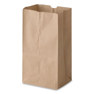 Grocery Paper Bags, 57 lb Capacity, #10, 6.31" x 4.19" x 13.38", Kraft, 500 Bags
