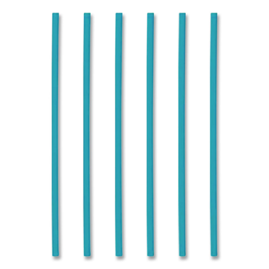 Marine Biodegradable Straws, 7.75", PHA, Ocean Blue, Wrapped, 375/Box, 10 Boxes/Carton