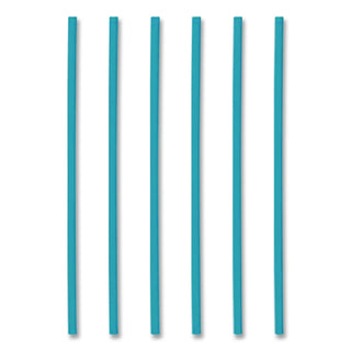 Marine Biodegradable Straws, 7.75", PHA, Ocean Blue, Wrapped, 375/Box, 10 Boxes/Carton
