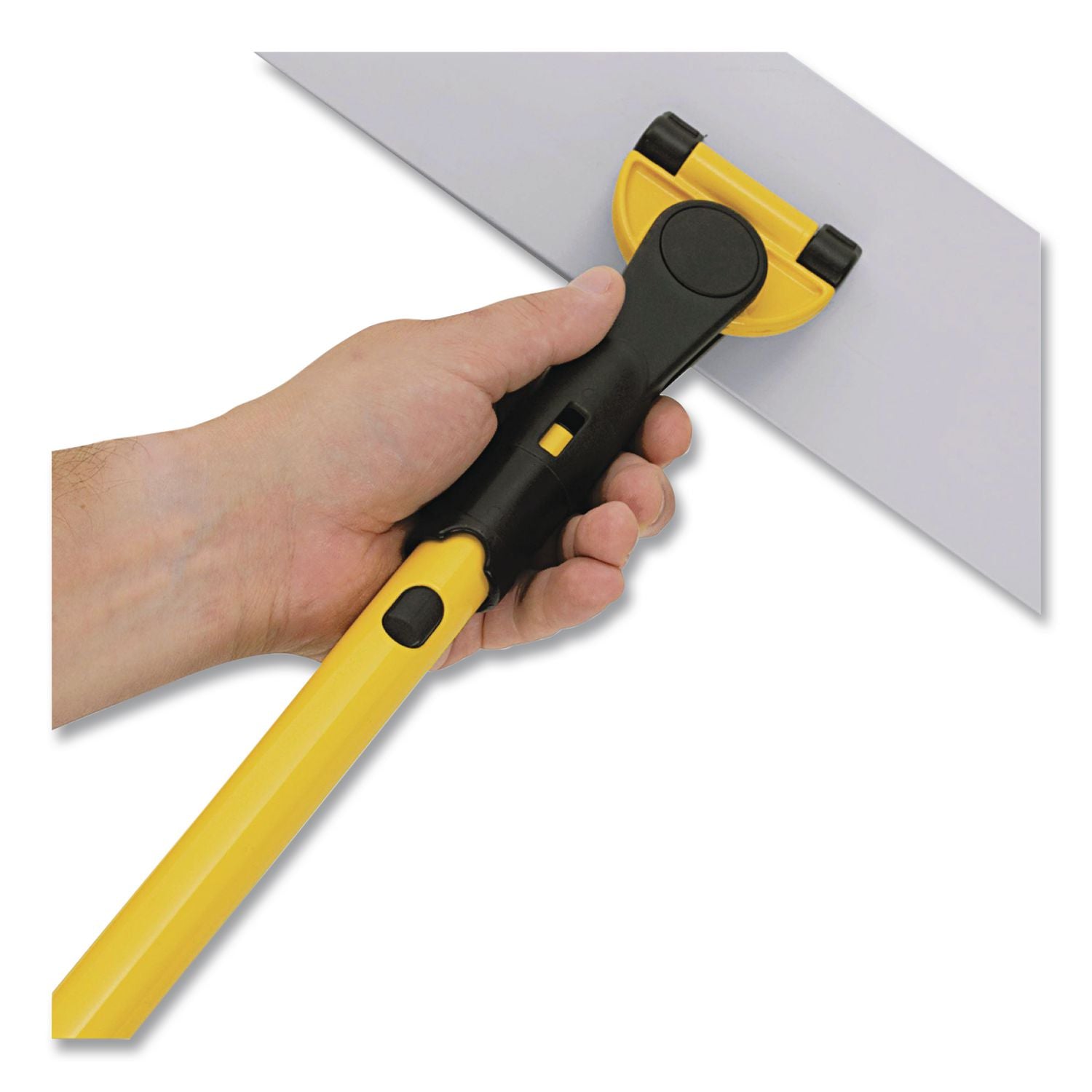 HYGEN Quick Connect S-S Frame, Wet/Dry Mop 17.19w x 3d, Aluminum, Yellow