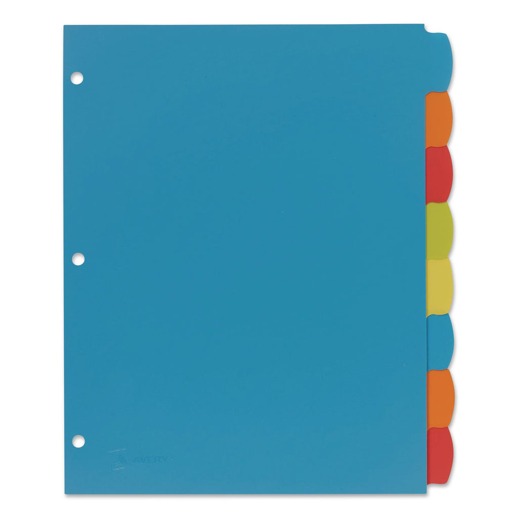 Big Tab Write and Erase Durable Plastic Dividers, 8-Tab, 11 x 8.5, Assorted, 1 Set