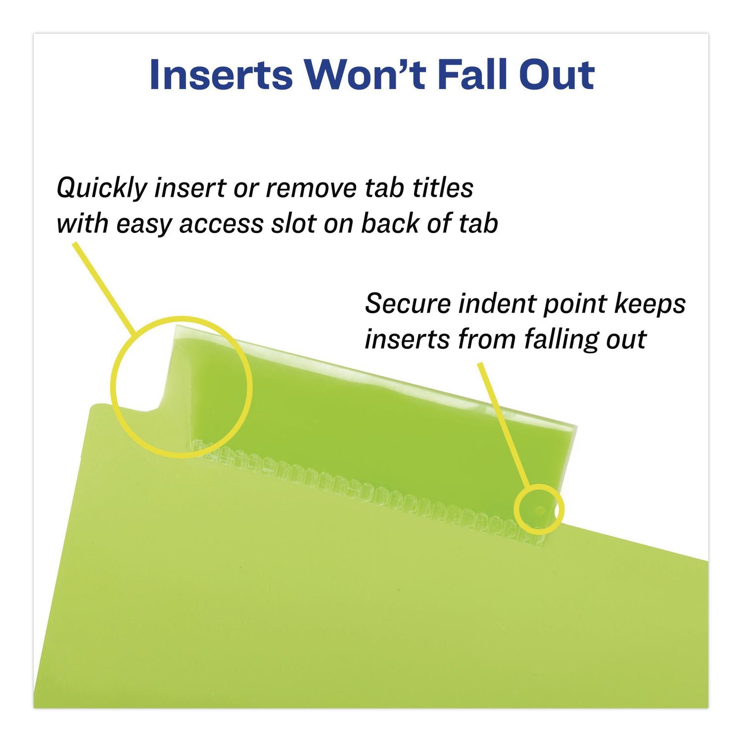 Insertable Big Tab Plastic Dividers, 8-Tab, 11 x 17, Green, 1 Set