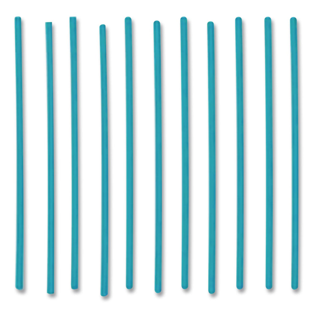 Marine Biodegradable Stir Straws, 5", PHA, Ocean Blue, 1,000/Box, 6 Boxes/Carton