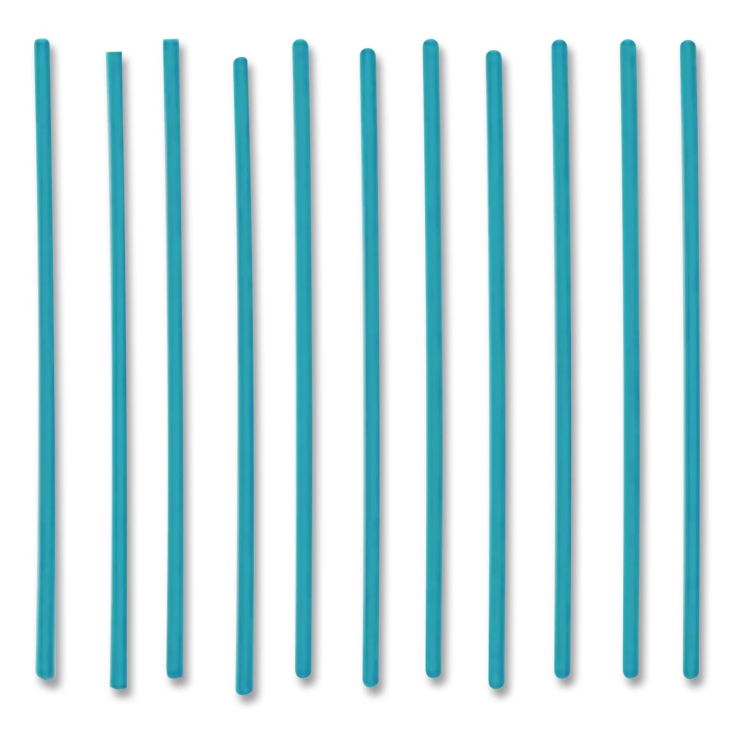 Marine Biodegradable Stir Straws, 5", PHA, Ocean Blue, 1,000/Box, 6 Boxes/Carton