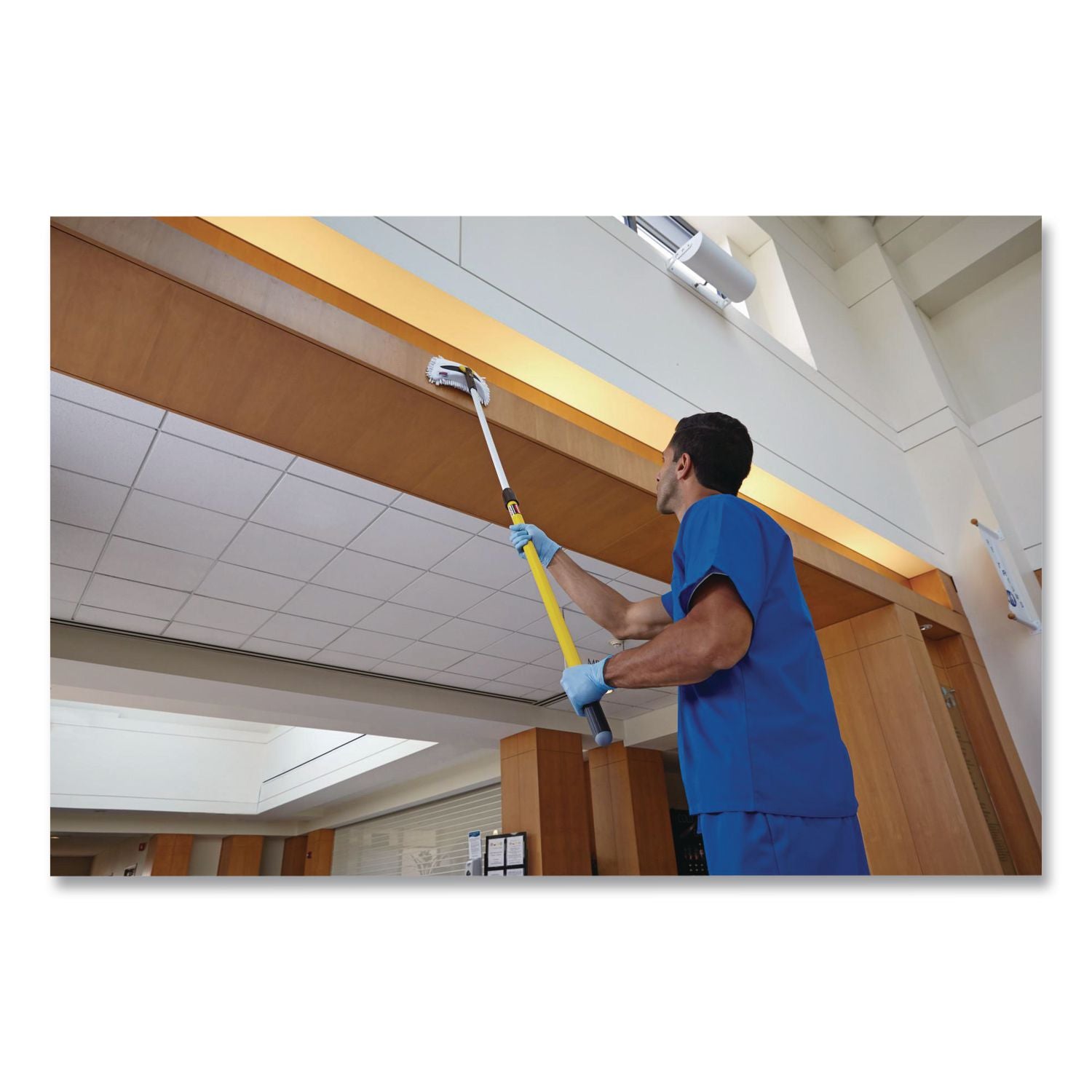 HYGEN Quick-Connect Extension Handle, 48" to 72", Yellow/Black