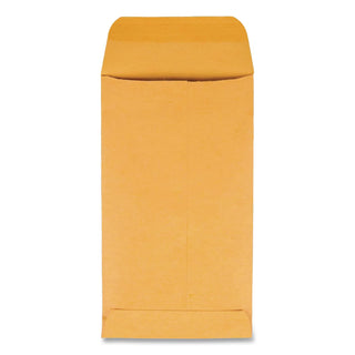 Kraft Coin and Small Parts Envelope, 28 lb Bond Weight Kraft, #5 1/2, Square Flap, Gummed Closure, 3.13 x 5.5, Brown, 500/Box