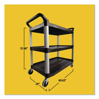 Rubbermaid 3-Shelf Mobile Utility Cart, Sold as 1 Each