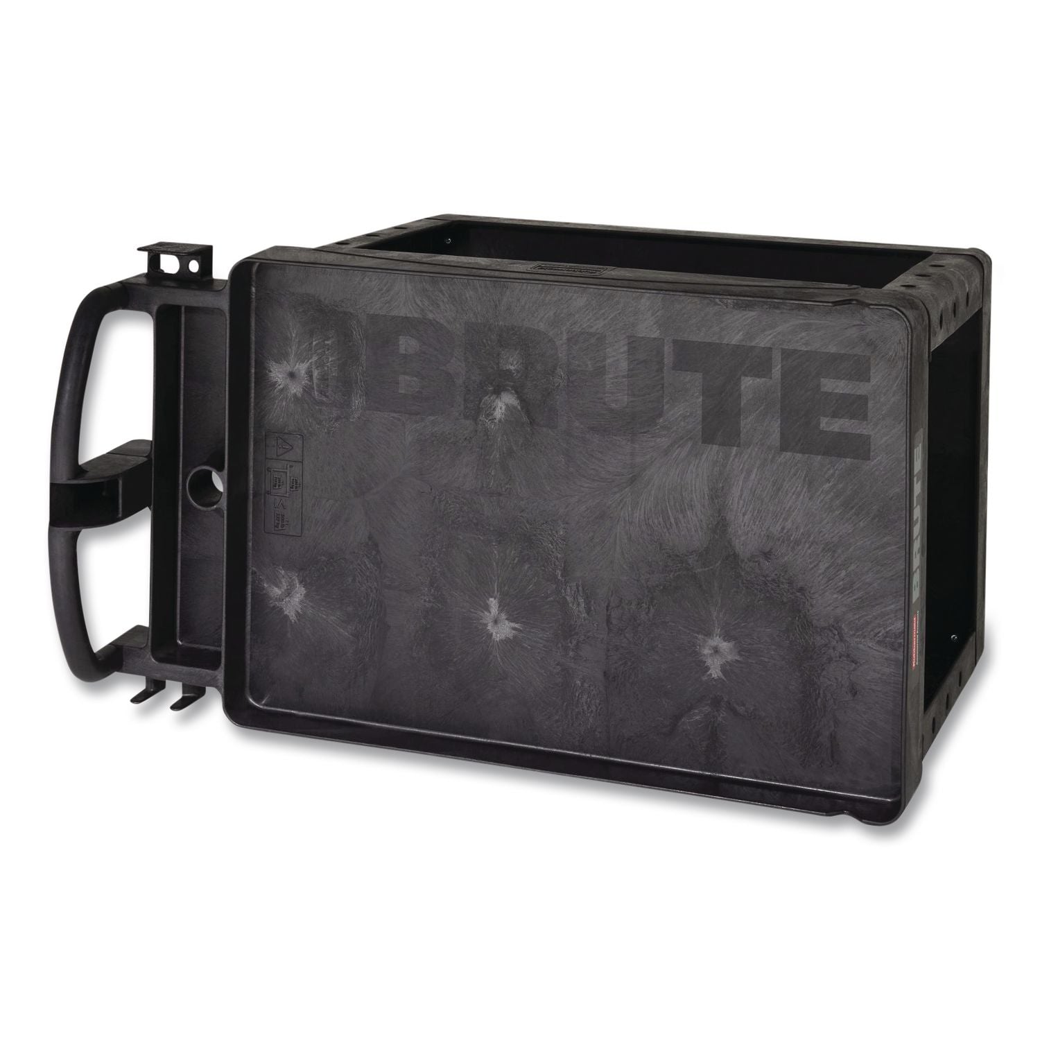 BRUTE Heavy-Duty Utility Cart with Lipped Shelves, Plastic, 2 Shelves, 500 lb Capacity, 25.9" x 45.2" x 32.2", Black