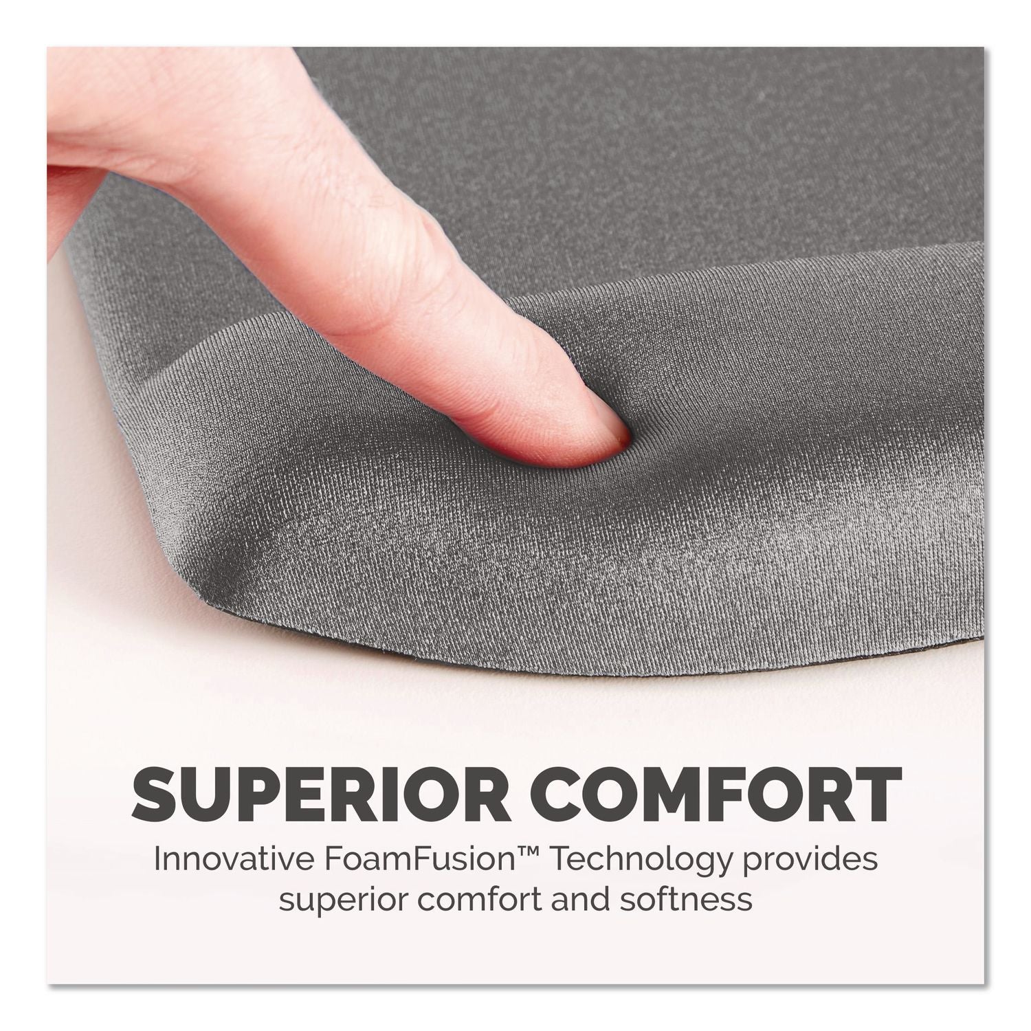 PlushTouch Mouse Pad with Wrist Rest, 7.25 x 9.37, Graphite