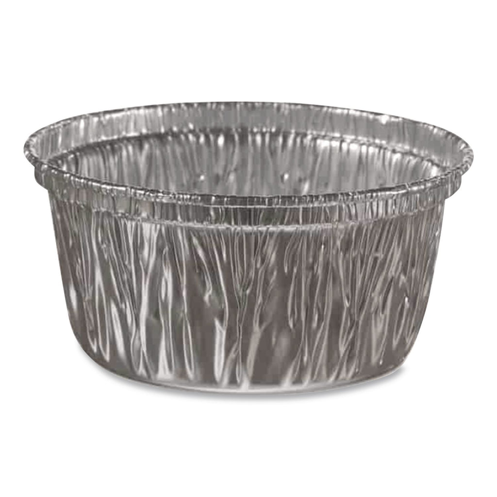 Aluminum Baking Cups, 4 oz, 3.38" Diameter x 1.56"h, 1,000/Carton