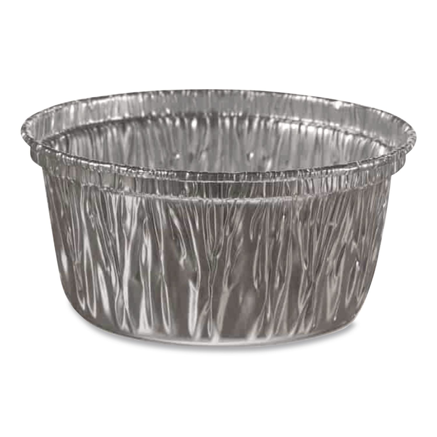 Aluminum Baking Cups, 4 oz, 3.38" Diameter x 1.56"h, 1,000/Carton