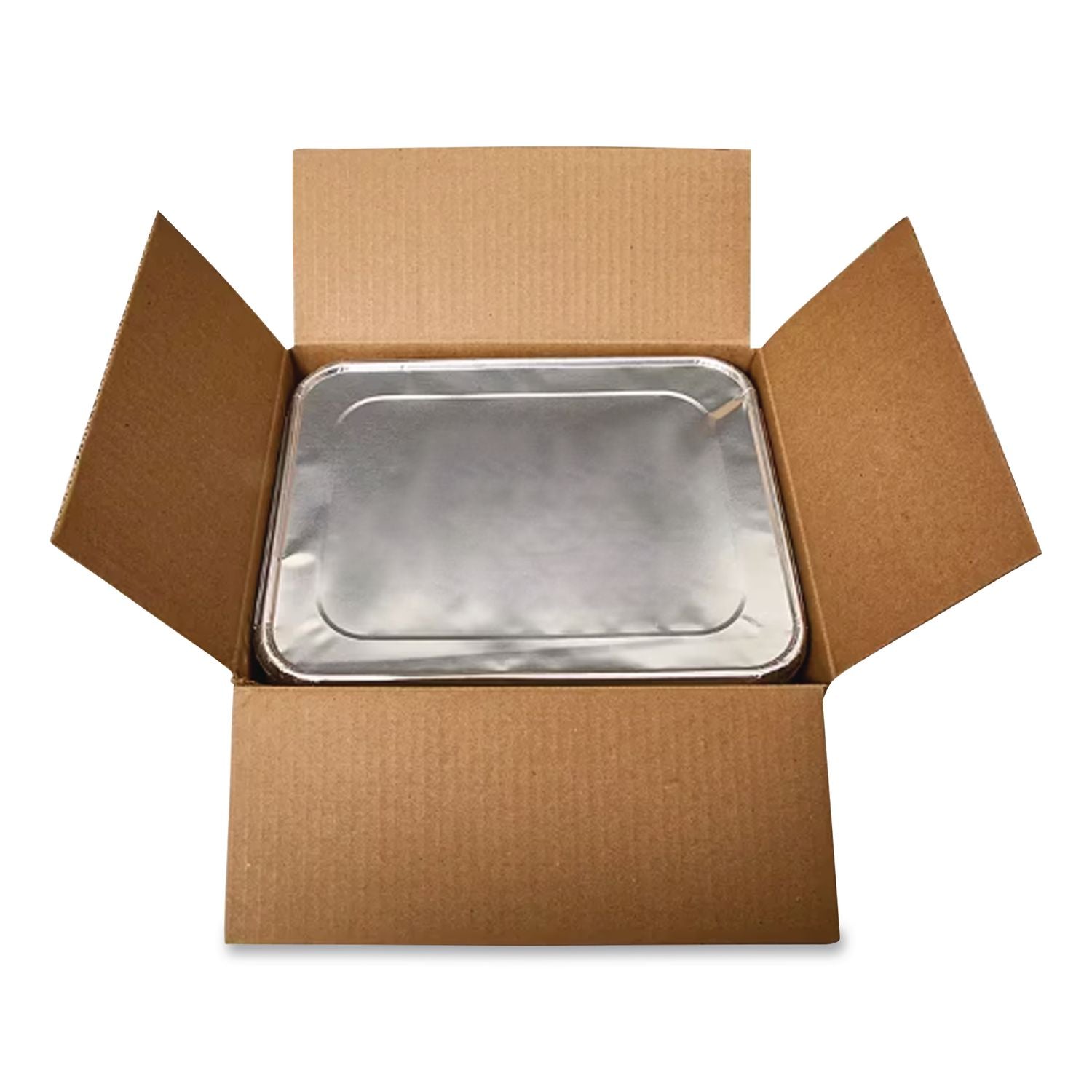Steam Pan Foil Lids, Fits Half-Size Pan, 12.81 x 10.44, 100/Carton