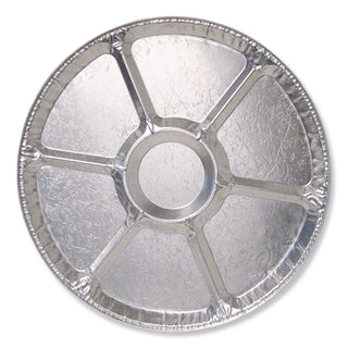 Aluminum Lazy Susan, 6 Compartments, 18" Diameter x 0.94"h, 25/Carton