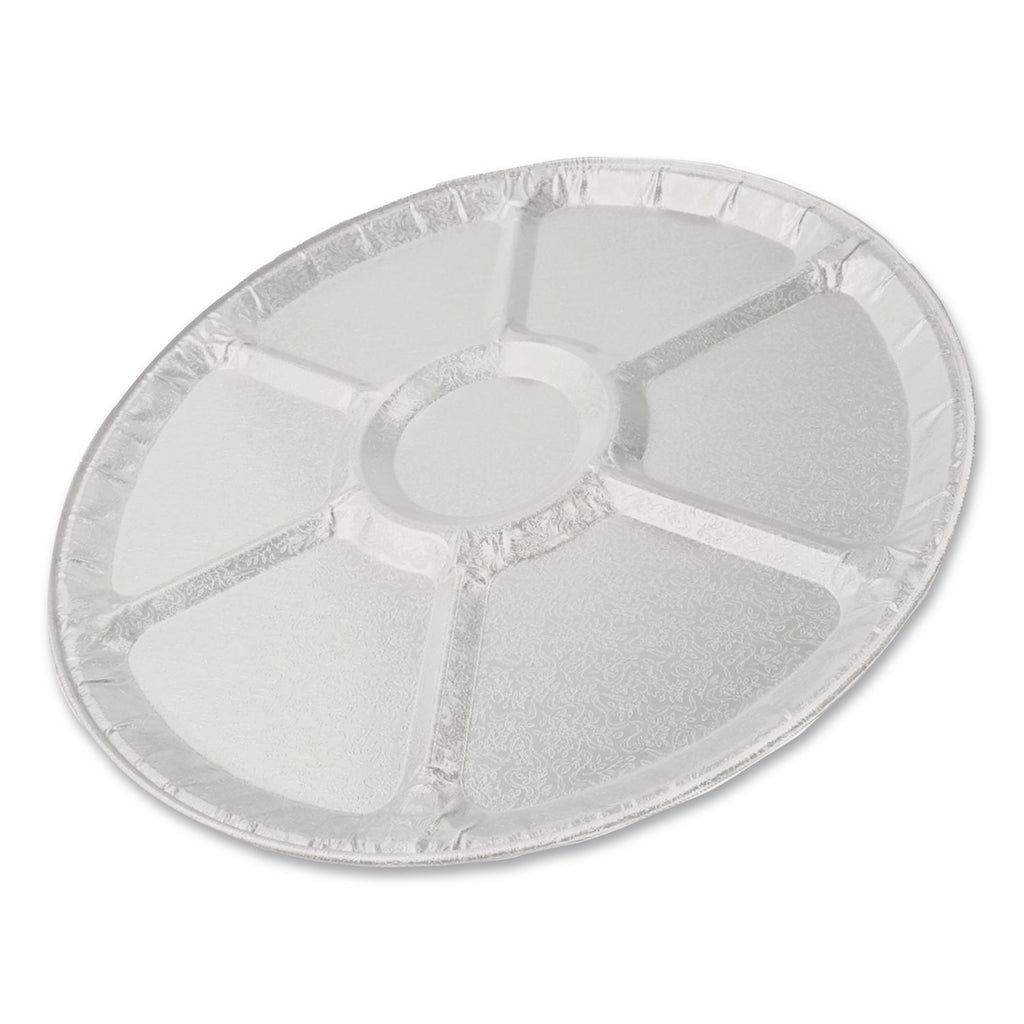Aluminum Lazy Susan, 6 Compartments, 18" Diameter x 0.94"h, 25/Carton