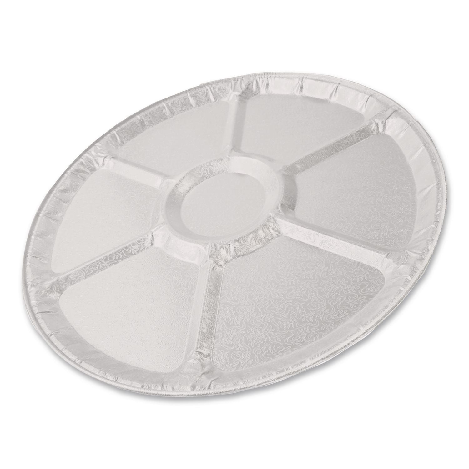 Aluminum Lazy Susan, 6 Compartments, 18" Diameter x 0.94"h, 25/Carton