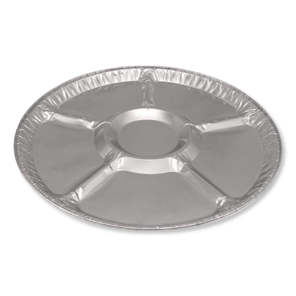 Aluminum Lazy Susan, 6 Compartments, 18" Diameter x 0.94"h, 25/Carton