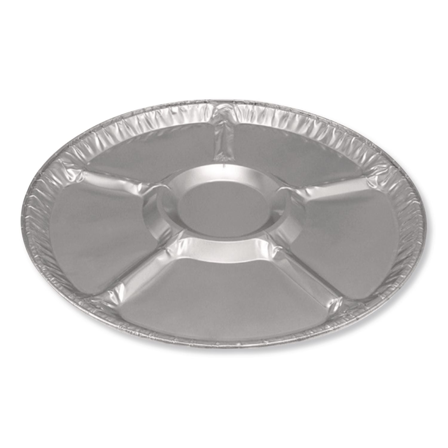 Aluminum Lazy Susan, 6 Compartments, 18" Diameter x 0.94"h, 25/Carton