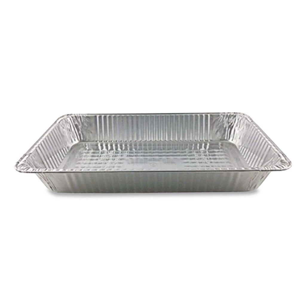 Aluminum Steam Table Pans, Full-Size Deep, 3.19" Deep, 12.19 x 20.75, 50/Carton