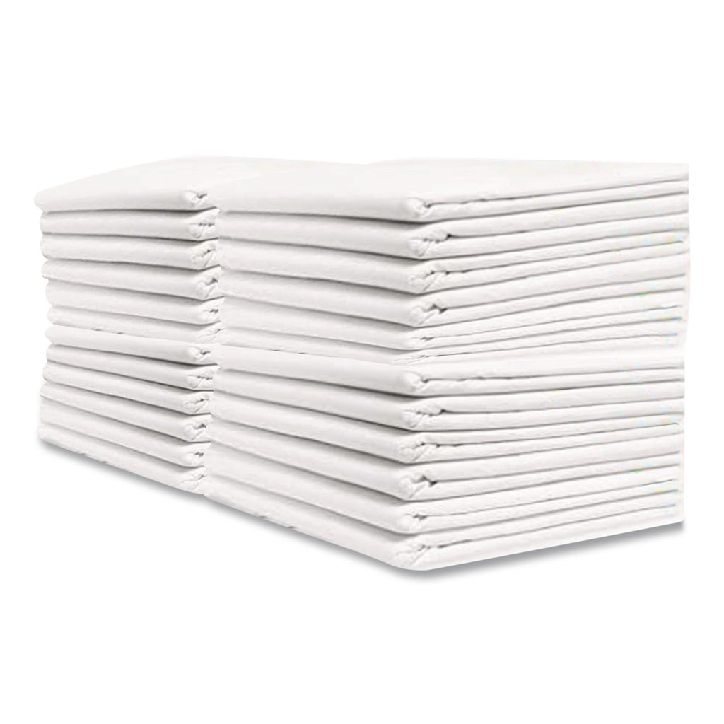 Tissue/Poly Tablecovers, 82" Diameter, White, 25/Carton