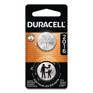 Lithium Coin Batteries With Bitterant, 2016, 2/Pack