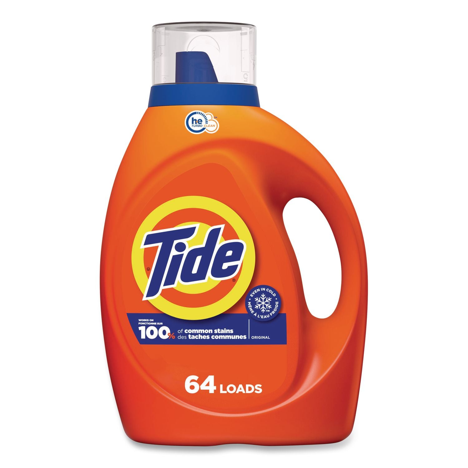 HE Laundry Detergent, Original Scent, Liquid, 64 Loads, 84 oz Bottle, 4/Carton