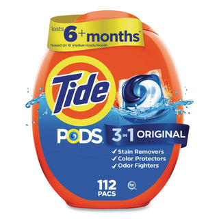 Pods, Tide Original, 112 Pods/Tub, 4 Tubs/Carton