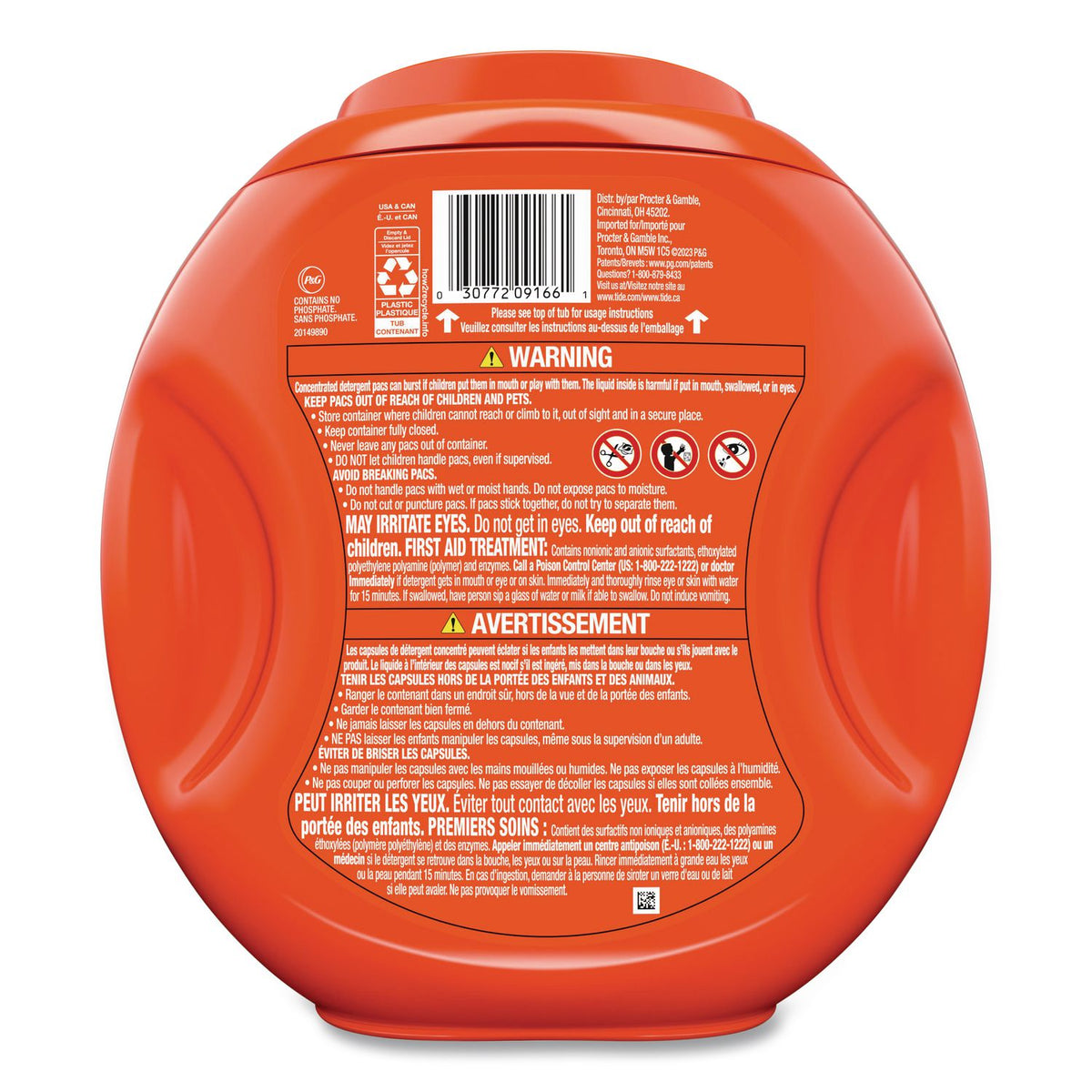 PODS Laundry Detergent, Spring Meadow, 66 oz Tub, 76 Pacs/Tub