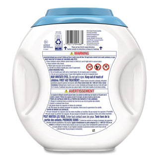 PODS Laundry Detergent, Free and Gentle, 63 oz Tub, 76 Pacs/Tub, 4 Tubs/Carton