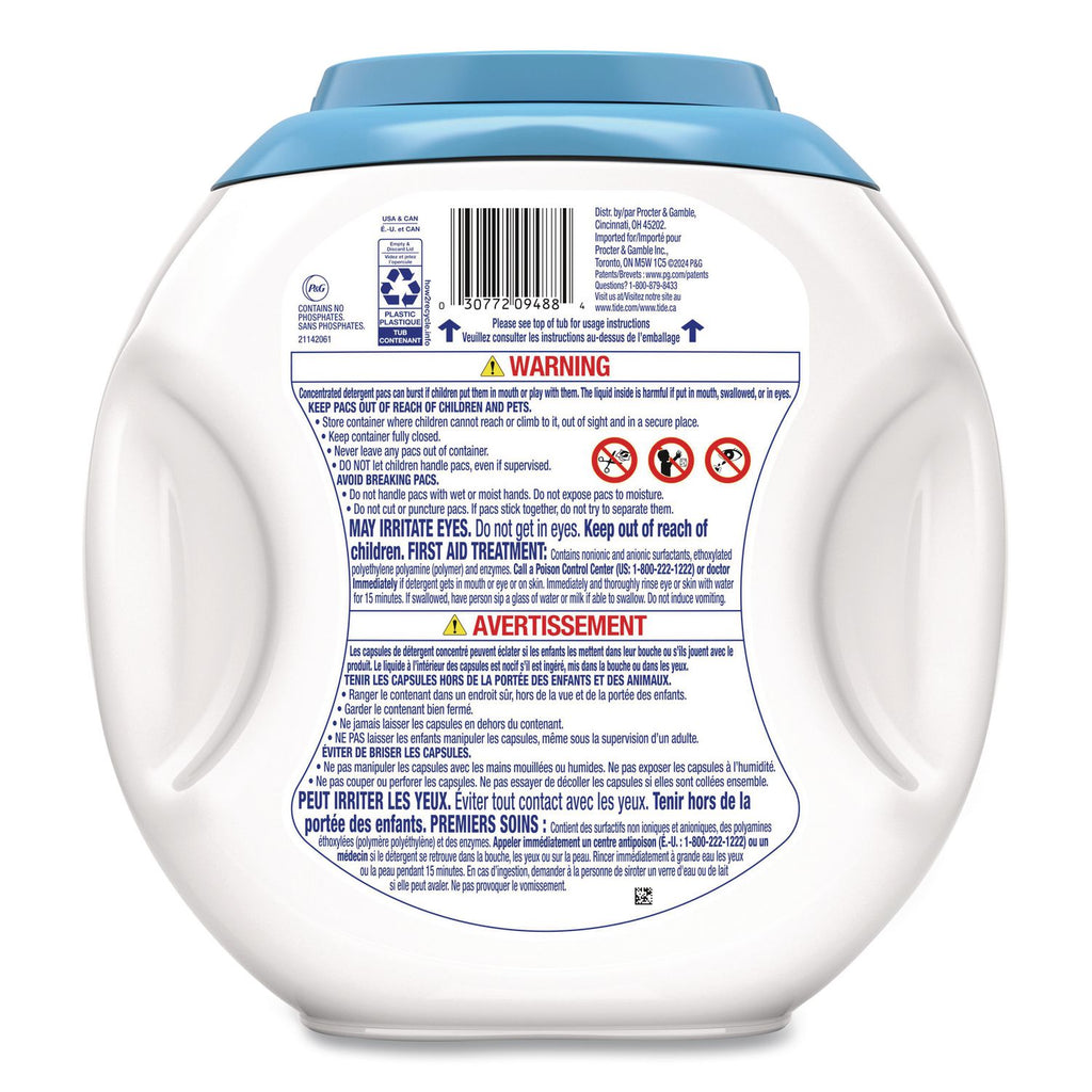 PODS Laundry Detergent, Free and Gentle, 63 oz Tub, 76 Pacs/Tub