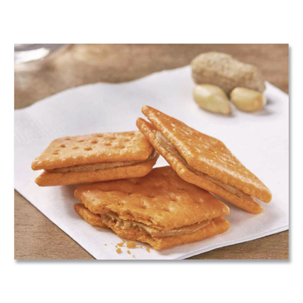Sandwich Crackers, Cheese and Peanut Butter, 8-Piece Snack Pack, 12/Box