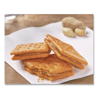 Sandwich Crackers, Cheese and Peanut Butter, 8-Piece Snack Pack, 12/Box