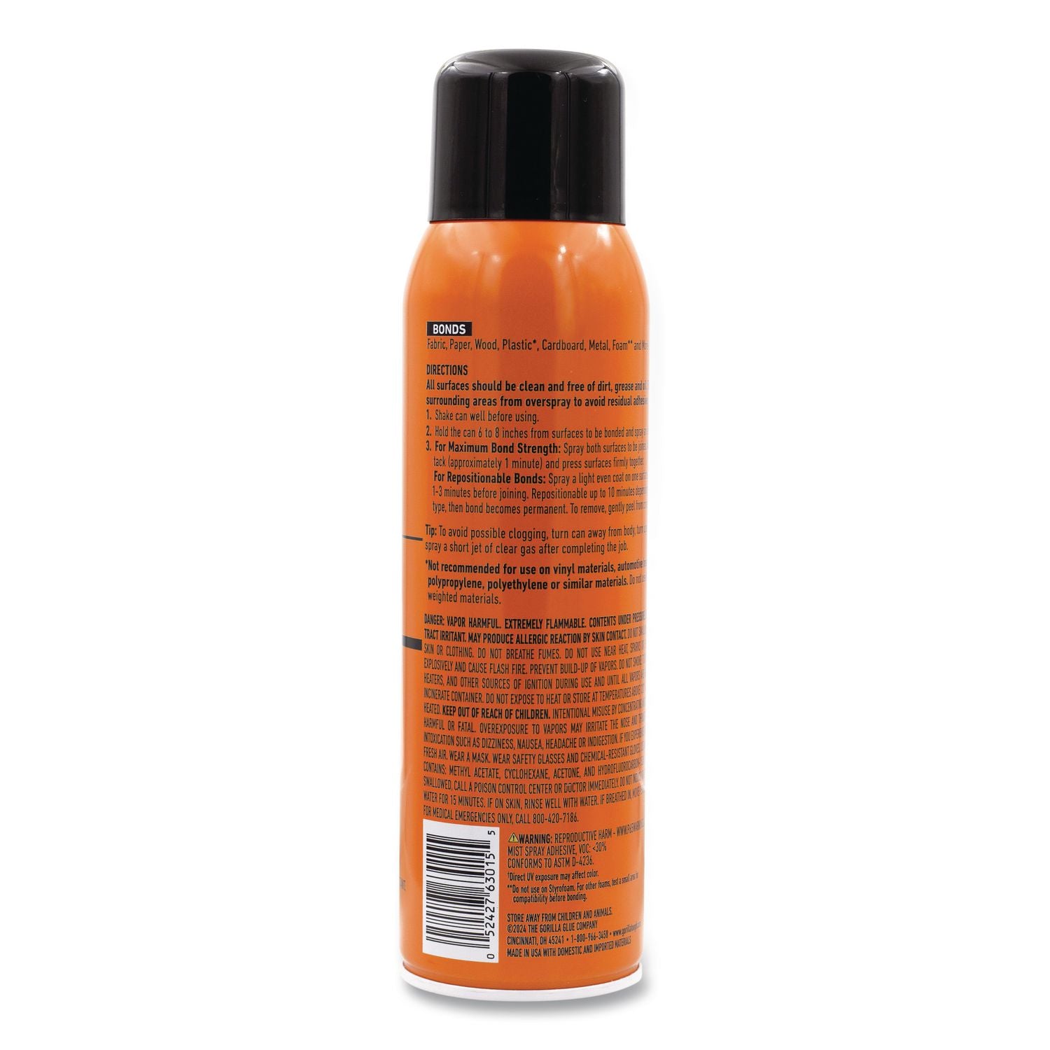 Spray Adhesive, 14 oz, Dries Clear