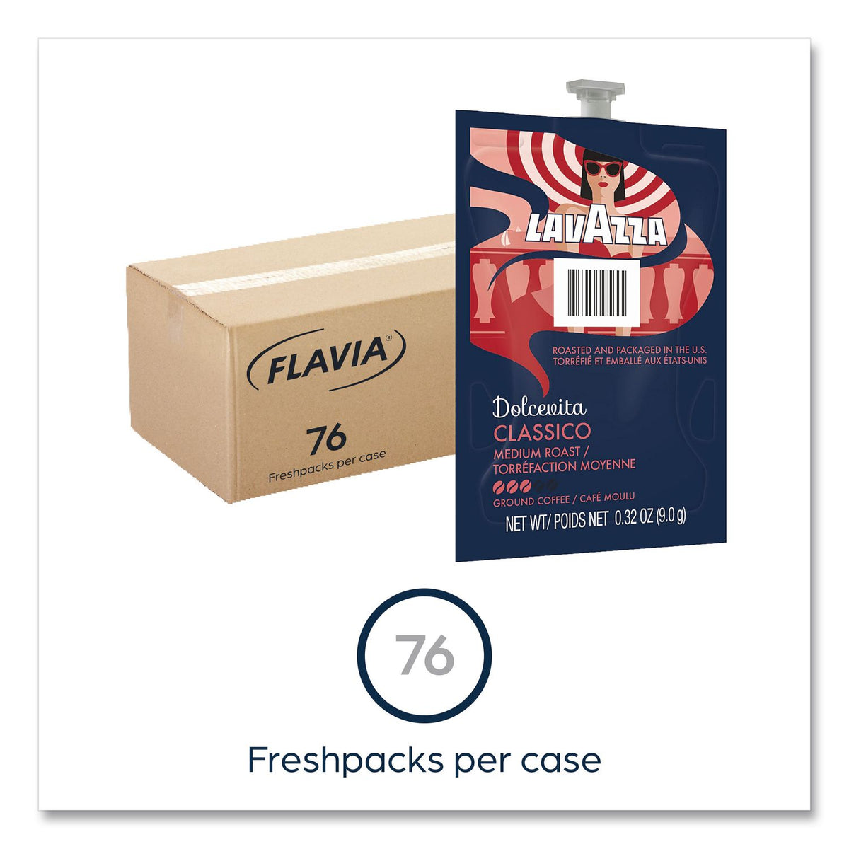 Classico Coffee Freshpack, Classico, 0.32 oz Pouch, 76/Carton