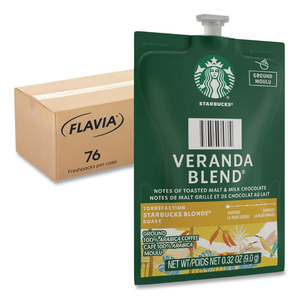 Starbucks Veranda Blend Coffee Freshpack, Veranda Blend, 0.32 oz Pouch, 76/Carton