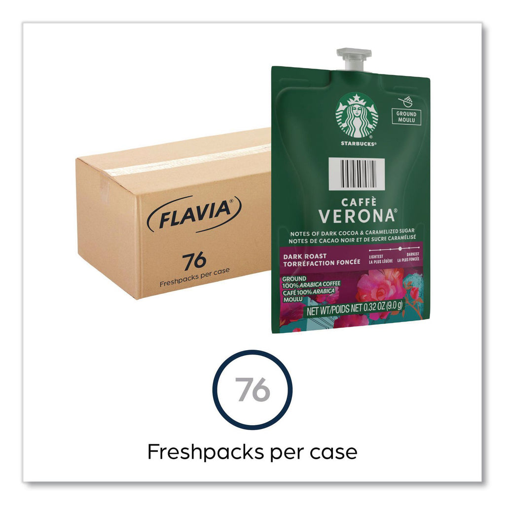 Starbucks Caffe Verona Coffee Freshpack, Caffe Verona, 0.32 oz Pouch, 76/Carton
