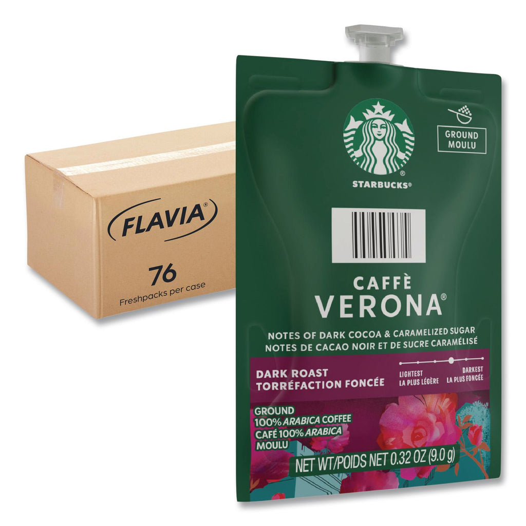Starbucks Caffe Verona Coffee Freshpack, Caffe Verona, 0.32 oz Pouch, 76/Carton