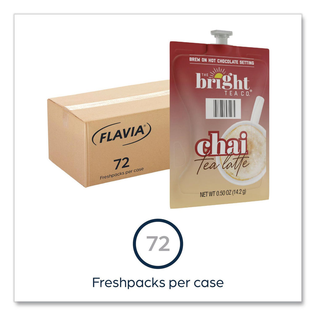 The Bright Tea Co. Chai Tea Latte Freshpack, Chai Latte, 0.5 oz Pouch, 72/Carton