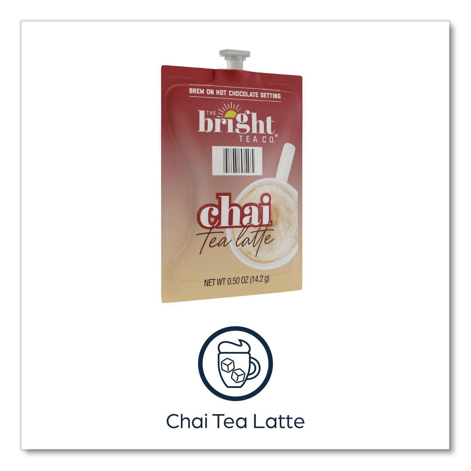 The Bright Tea Co. Chai Tea Latte Freshpack, Chai Latte, 0.5 oz Pouch, 72/Carton