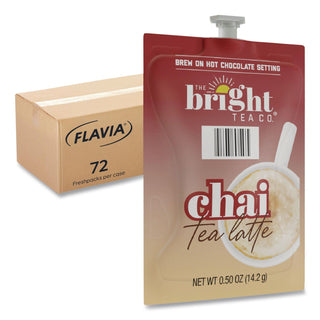 The Bright Tea Co. Chai Tea Latte Freshpack, Chai Latte, 0.5 oz Pouch, 72/Carton