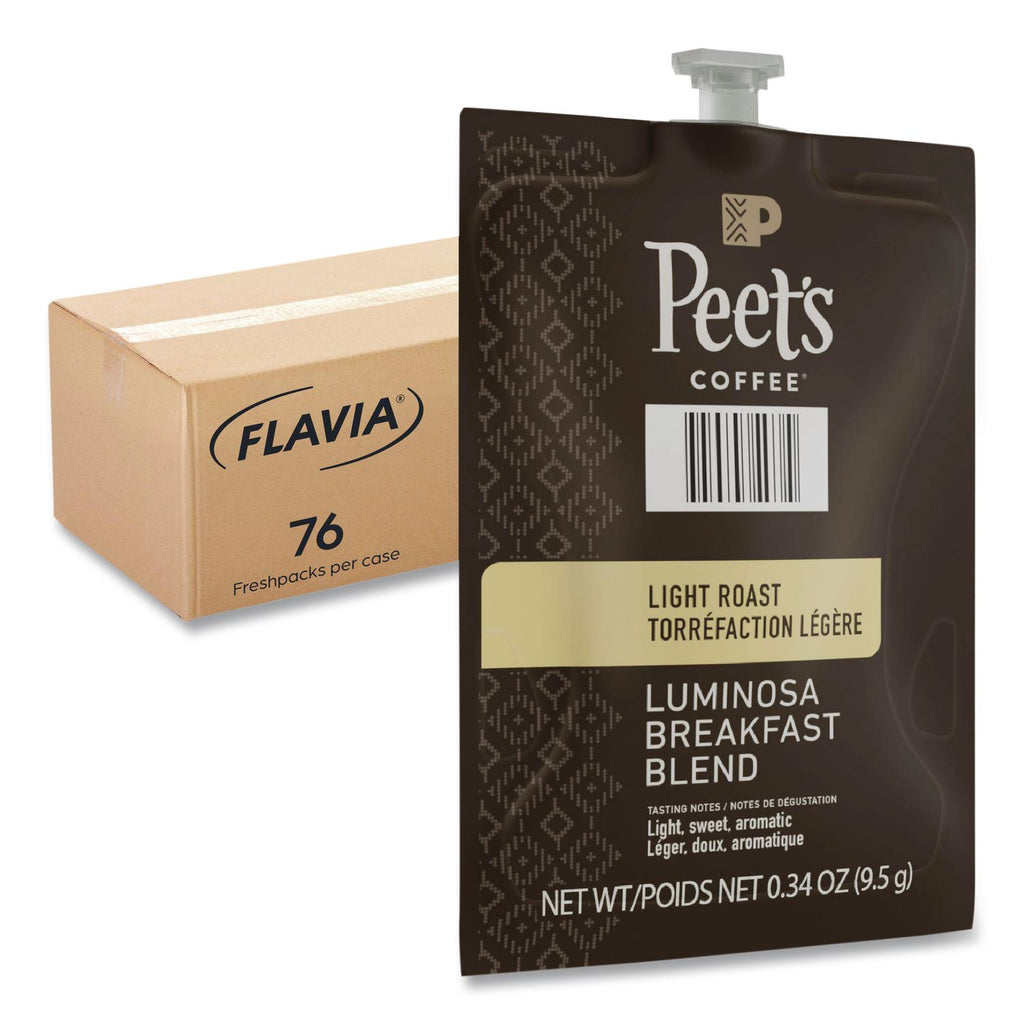 Peet's Freshpack Colombia Luminosa Coffee - Compatible with Flavia Aroma, Flavia Barista, FLAVIA Creation 600, Flavia Creation 500, Flavia Creation 200, Flavia Creation 150, Flavia Creation 300 - Light - 76 / Carton