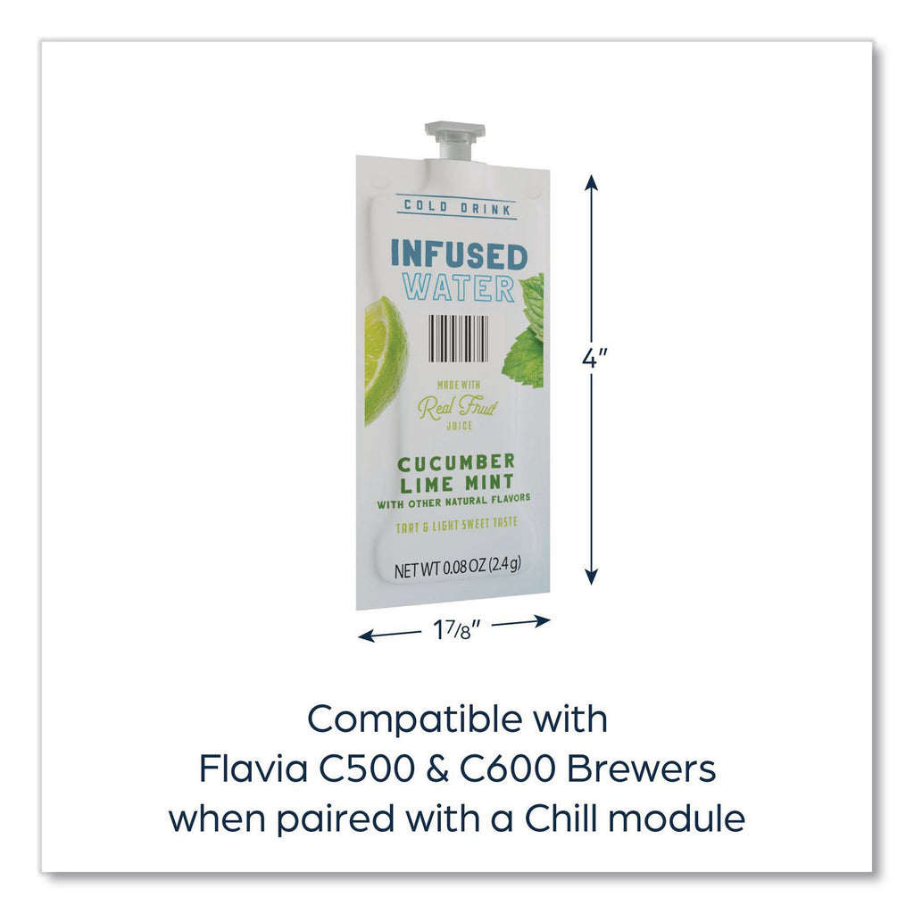 Cucumber Lime Mint Infused Water Freshpack, Cucumber Lime Mint, 0.08 Pouch, 100/Carton