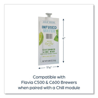 Cucumber Lime Mint Infused Water Freshpack, Cucumber Lime Mint, 0.08 Pouch, 100/Carton