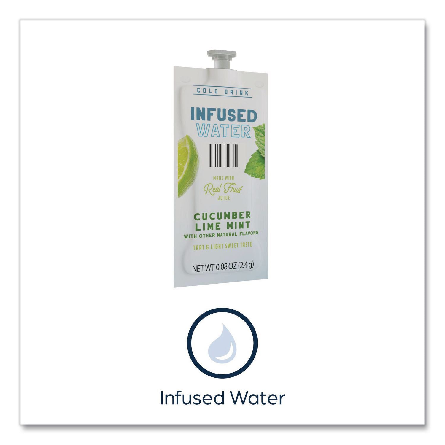 Cucumber Lime Mint Infused Water Freshpack, Cucumber Lime Mint, 0.08 Pouch, 100/Carton