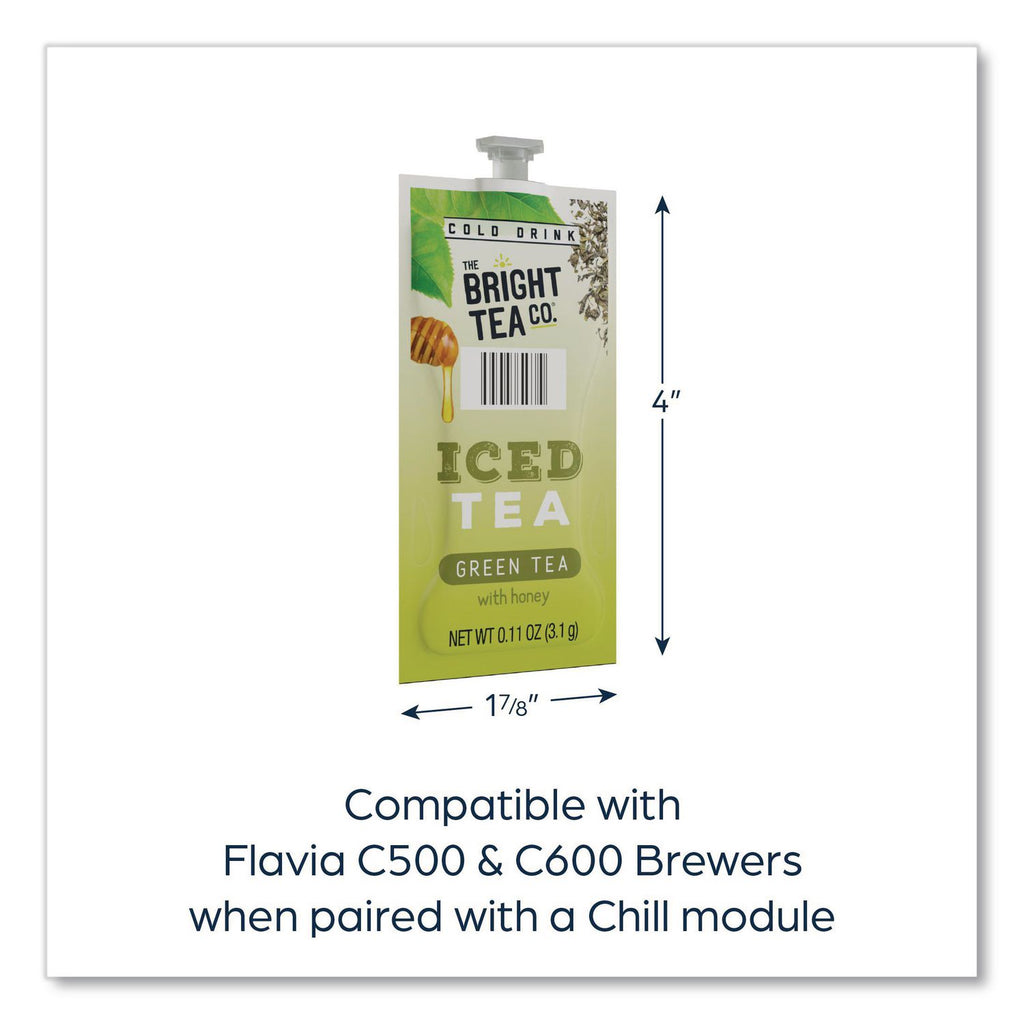 The Bright Tea Co. Iced Green Tea with Honey Freshpack, Green with Honey, 0.11 oz Pouch, 100/Carton