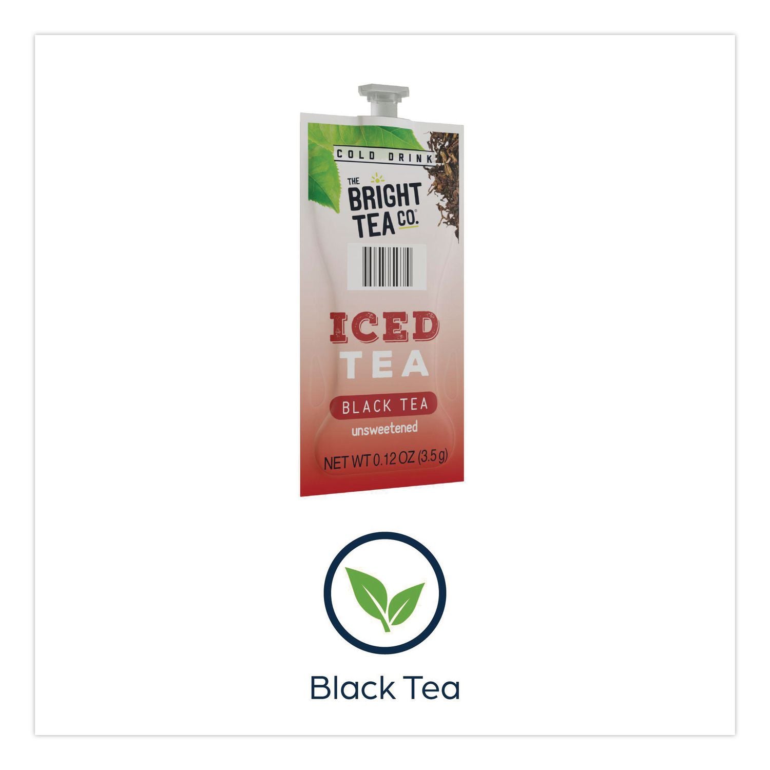 The Bright Tea Co. Unsweetened Iced Black Tea Freshpack, Unsweetened Iced Black, 0.12 oz Pouch, 100/Carton