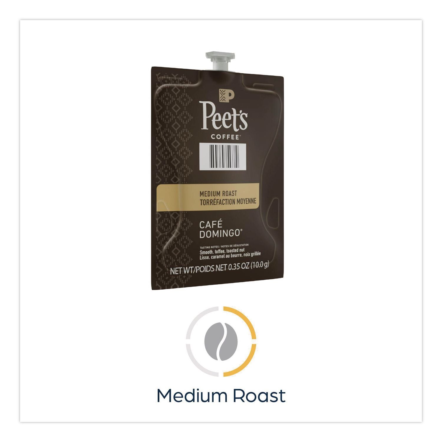 Peet's Coffee Cafe Domingo Freshpack, Cafe Domingo, 0.35 oz Pouch, 76/Carton