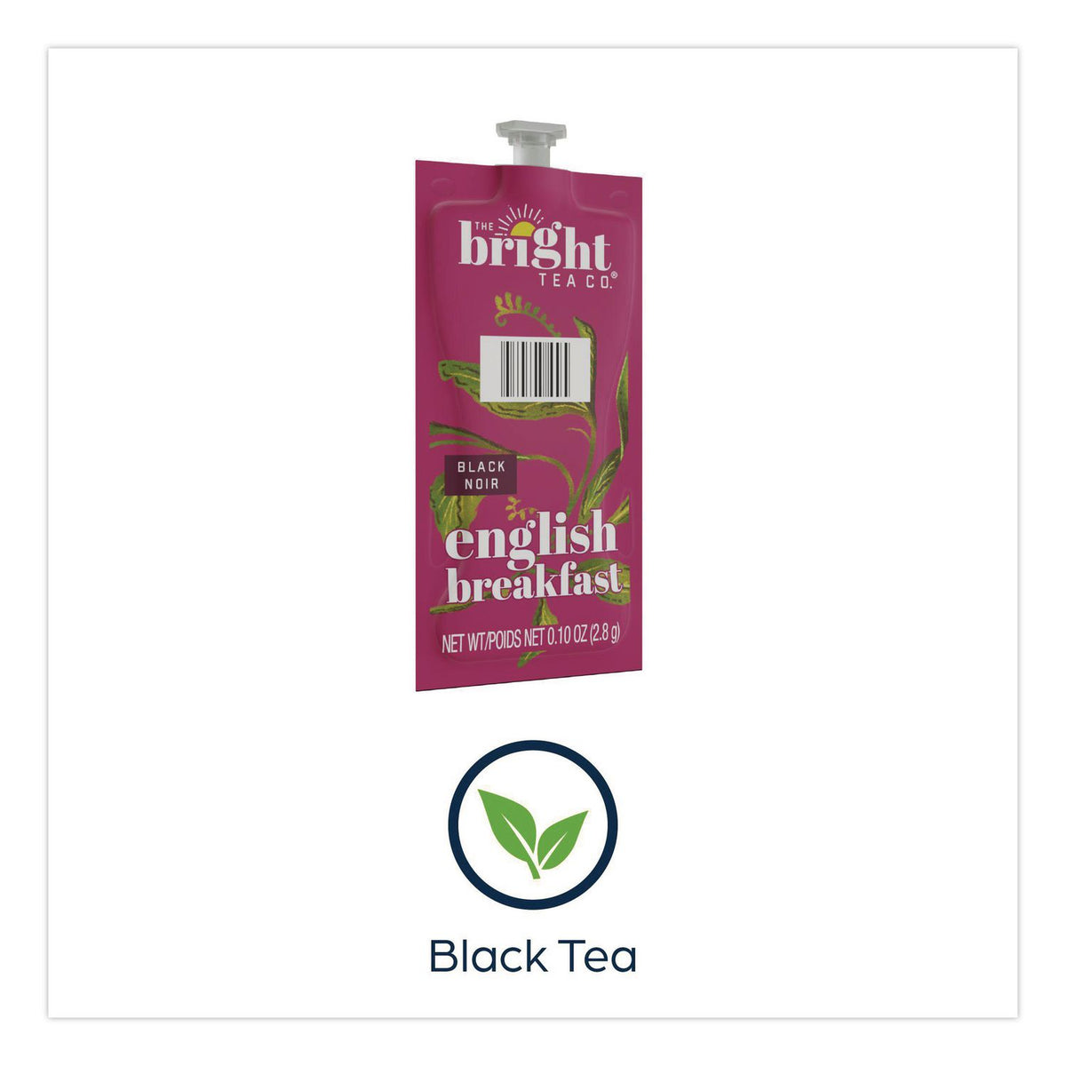 The Bright Tea Co. English Breakfast Black Tea Freshpack, English Breakfast, 0.1 oz Pouch, 100/Carton