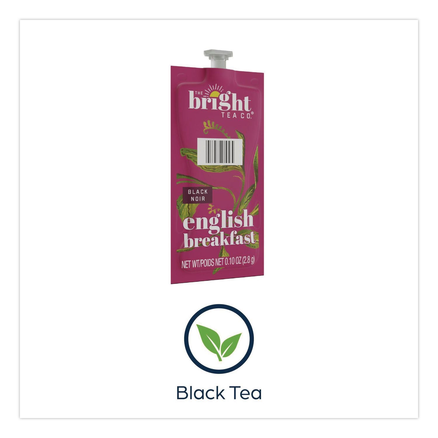 The Bright Tea Co. English Breakfast Black Tea Freshpack, English Breakfast, 0.1 oz Pouch, 100/Carton